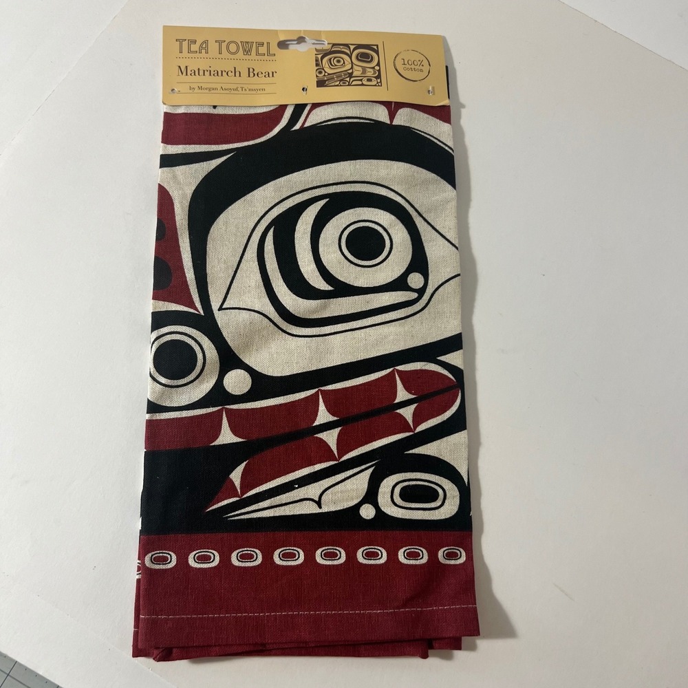 Matriarch Bear Cotton Tea Towel by Morgan Asoyuf, Tsmysen 27.5 x 20" KT105 NIP
